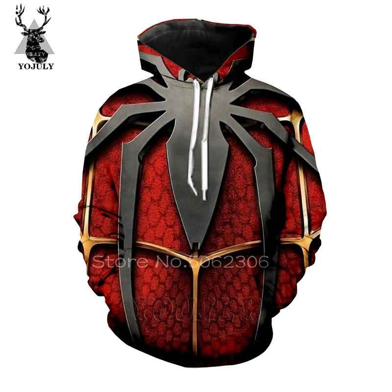 Человек-паук толстовки off white Мужская толстовка 3d принт Marvel супергерой хип хоп Уличная пуловер Топы странные вещи A68