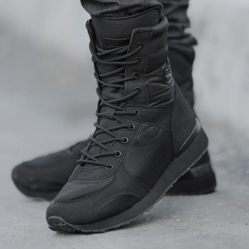 Botas de combate ultraligeras para hombre, botas tácticas especiales negras,  botas de servicio secreto, zapatos de entrenamiento transpirables  resistentes al desgaste| | - AliExpress