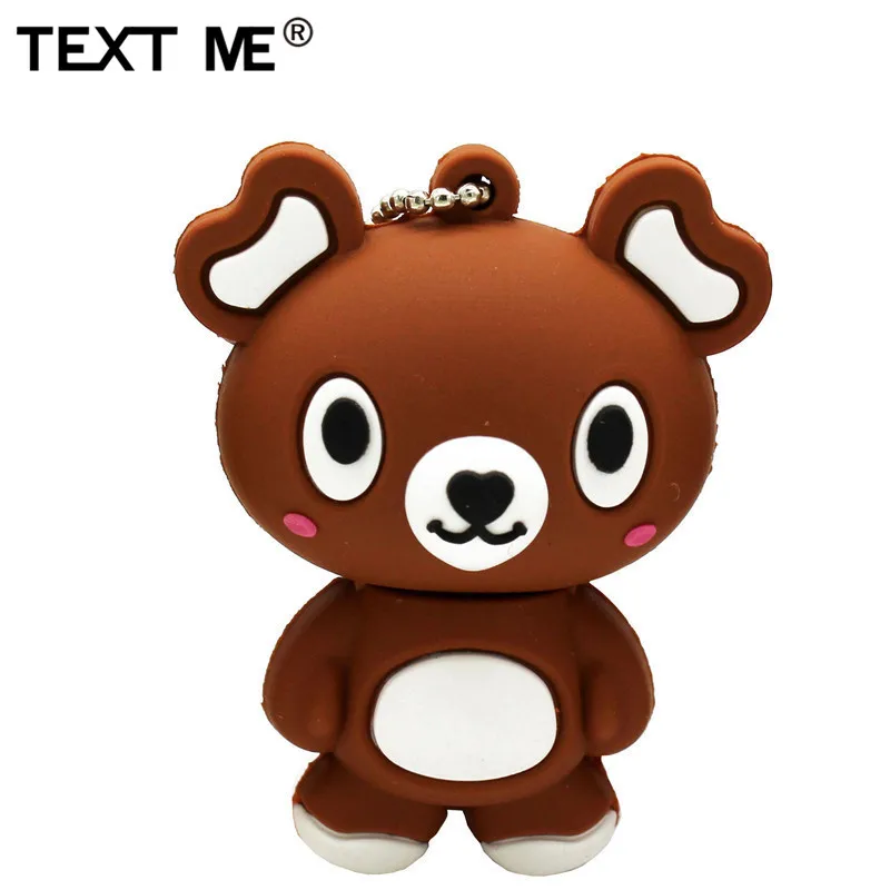 TEXT ME cute 6 модель картонный медведь модель usb флэш-накопитель 4 ГБ 8 ГБ 16 ГБ 32 ГБ 64 ГБ флешка, подарок usb 2,0
