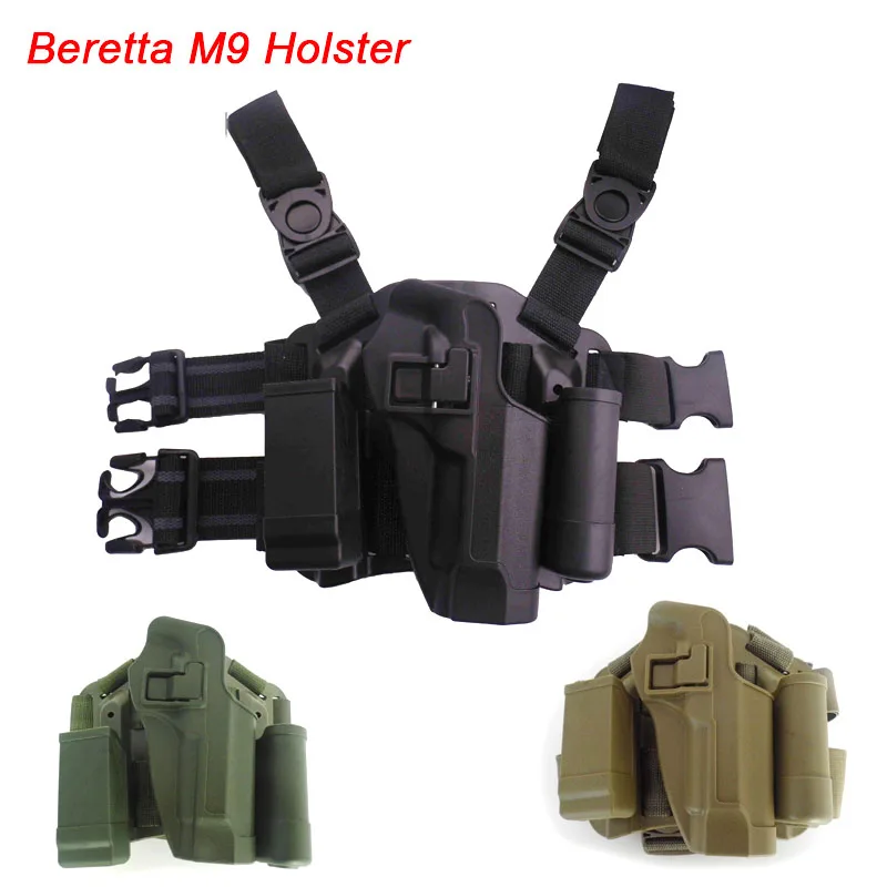 

Tactical Beretta 92 Gun Leg Holster Hunting Airsoft Right Thigh Leg Holster for Beretta M9 92 Pistol Holster With Magazine Pouch