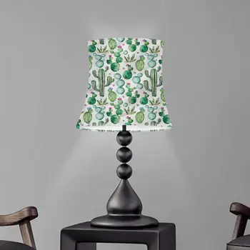 

Home Decor Shade Plant Cactus Green Modern Lampshade Washable Two Size Lamp Cover Light Shade for Wall Lamp Round Fabric Covers