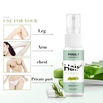 

30ml Permanant Hair Removal Spray Beard Moisturizing Underarm Leg Hair Removal Spray Liquid Painless Facial Stop Hair TSLM2