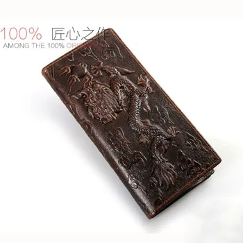 

BOLEKE Business Men Wallet Long Genuine Leather Clutch Wallet Purse Male Hasp Design Wallet Male Leather Coin Bag Purses