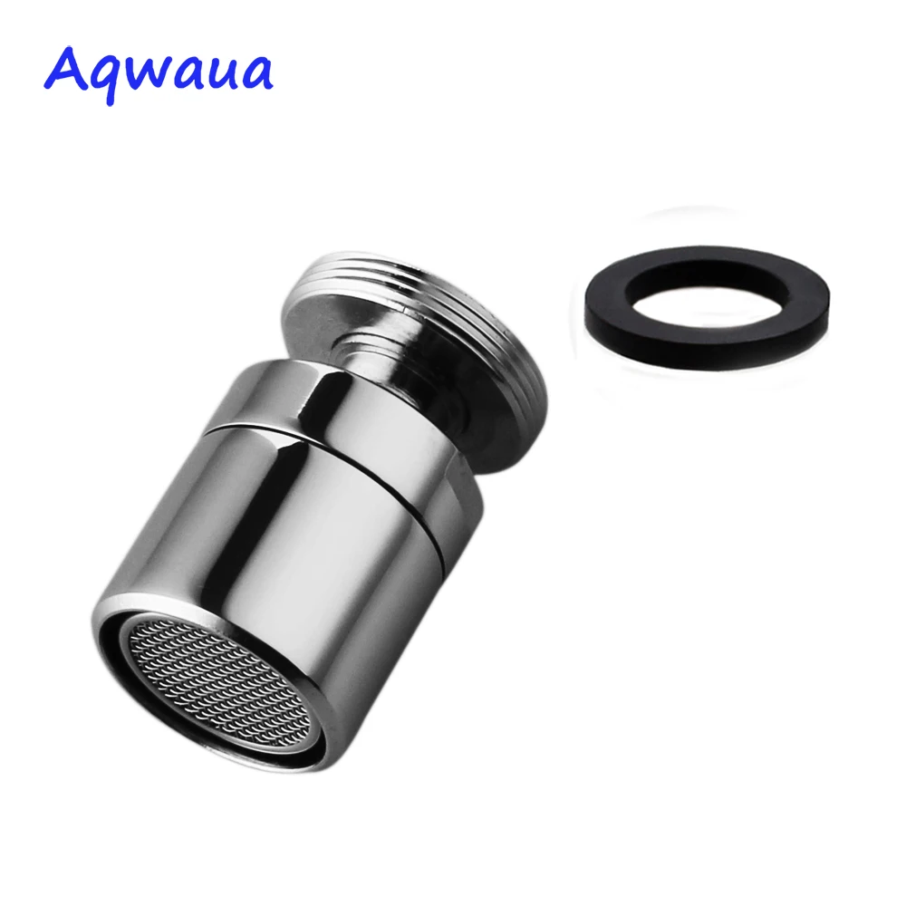 Aqwaua Water Saving Swivel Aerator Faucet Spout Bubbler Accessory for Kitchen Brass 22MM Male Thread Attachment on Crane