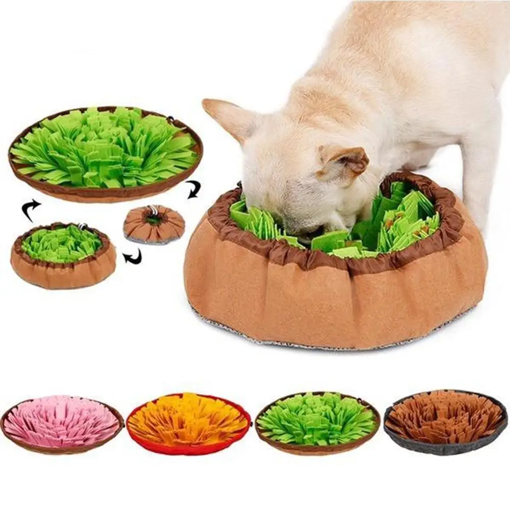 

Dog Nosework Search Sniffing Mat Pet Stress Release IQ Training Slow Eat Pet Sniffing Mats Portable Pet Toy Flower Shape