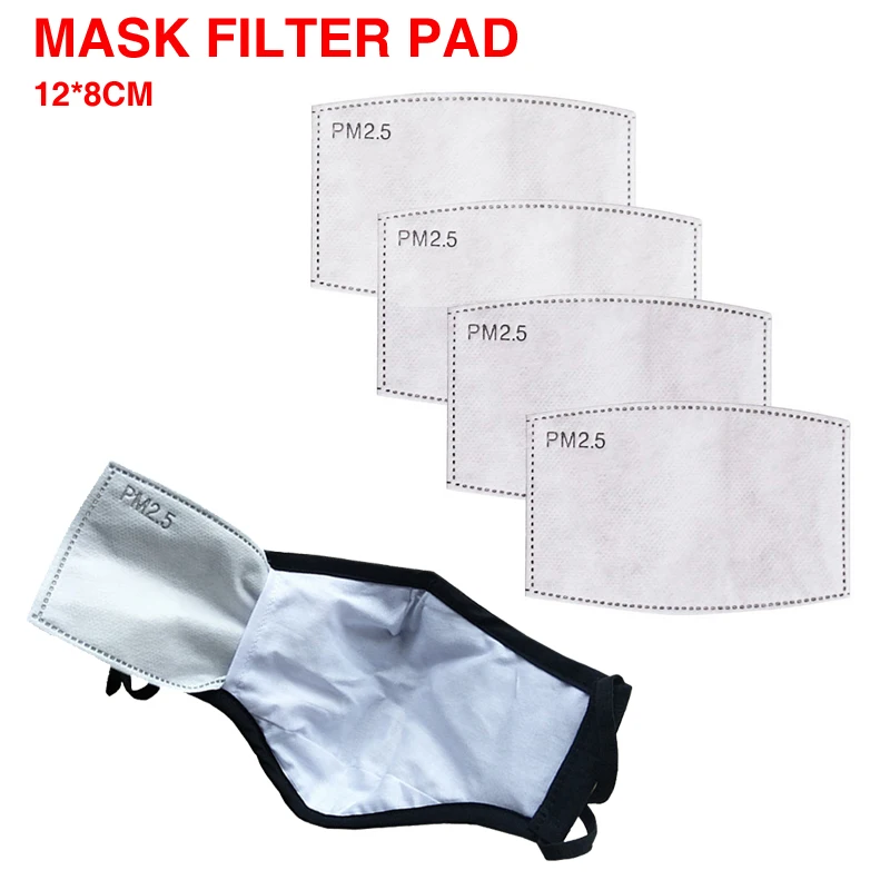 

5Layers PM2.5 Disposable Filter Paper Pad Anti Dust Haze Mouth Sports Reusable Mask for Kids Adult Respirator Breath Vavle