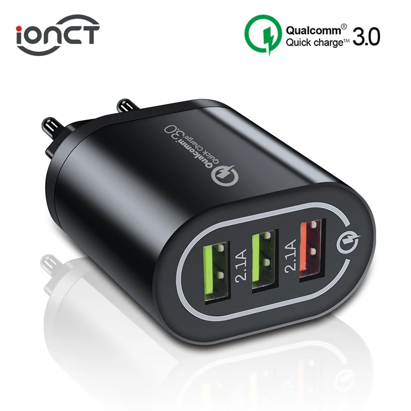 IONCT Универсальный 18 Вт qc 3,0 2,0 USB адаптер настенное быстрое зарядное устройство для Iphone EU Plug мобильный телефон Быстрая зарядка Samsug huawei Зарядка