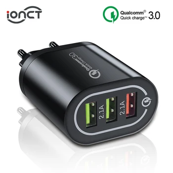 

iONCT Universal 18W qc 3.0 2.0 USB adapter wall Quick charger for Iphone EU Plug Mobile Phone Fast charge Samsug Huawei charging
