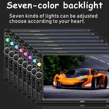 

7 Inch Double Din Press Screen Car Stereo Upgrade the Latest Version Mp5/4/3 Player Fm Radio Video Support Backup Rear-View Came