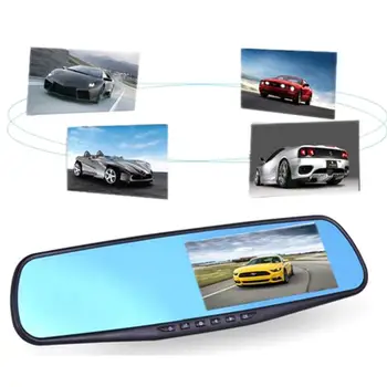 

Double Mirror Driving Recorder Waterproof 1080P Dual Lens High Definition Pull Back Camera Reversing Image Parking Monitor
