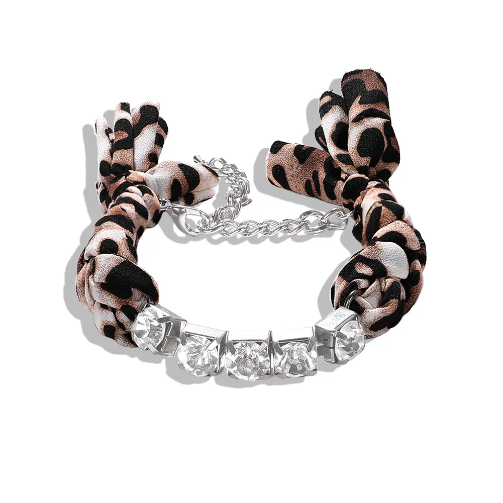 A Cpop Rhinestone Polyester Fibre Zircon Bracelet Colorful Crystal Stone Creative Charm Bracelet Women Simple Jewelry Accessories - Окраска металла: A