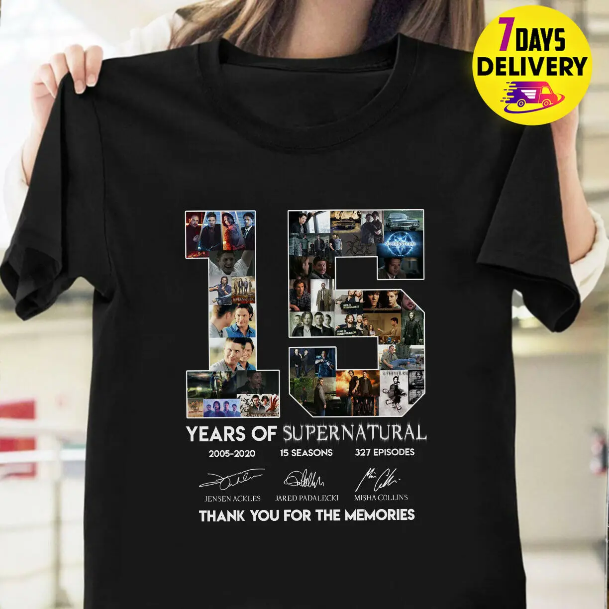 15 Years Of Supernatural T Shirt Black Size S-5Xl 2019 Unisex Tees |