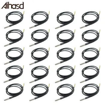 

Aihasd 20PCS DS18B20 1M 6*50 Stainless Steel Waterproof Temperature Probe Sensor For Arduino
