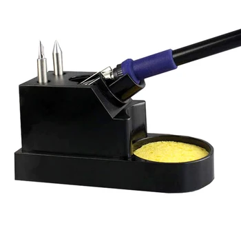 

Electric Soldering Iron Stand Holder Generic High Temperature Resistance with Welding Cleaning Sponge Pads