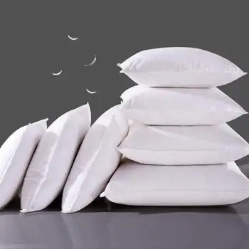 

100% White Goose Down Feather Home Living Neck Pillow And Feather Square White Sleeping Cotton Throw Cushions maternity Pillow