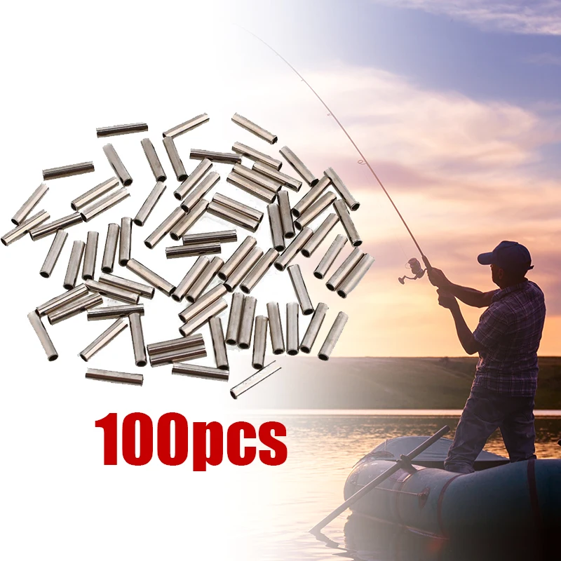 

Fishing Line Fishing Tackle 100pcs Crimp Sleeves Tackles Wire