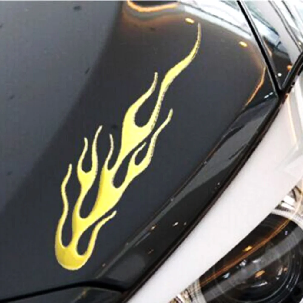2 stücke Auto aufkleber dekoration Auto Auto Reflektierende abdeckung  kratzer personalisierte kreative flamme aufkleber autos deco