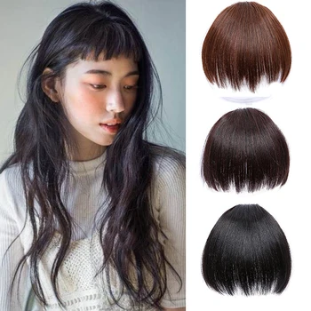 

LUPU Short Synthetic Hair Bangs For Women Clip In Hair Extension Front Fringe Bangs High Temperature Fiber Hairpieces