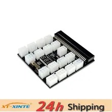 

PCI-E 17x 6Pin Power Supply Breakout Board Adapter Converter 12V for Ethereum BTC Antminer Miner Mining HP Server PSU GPU