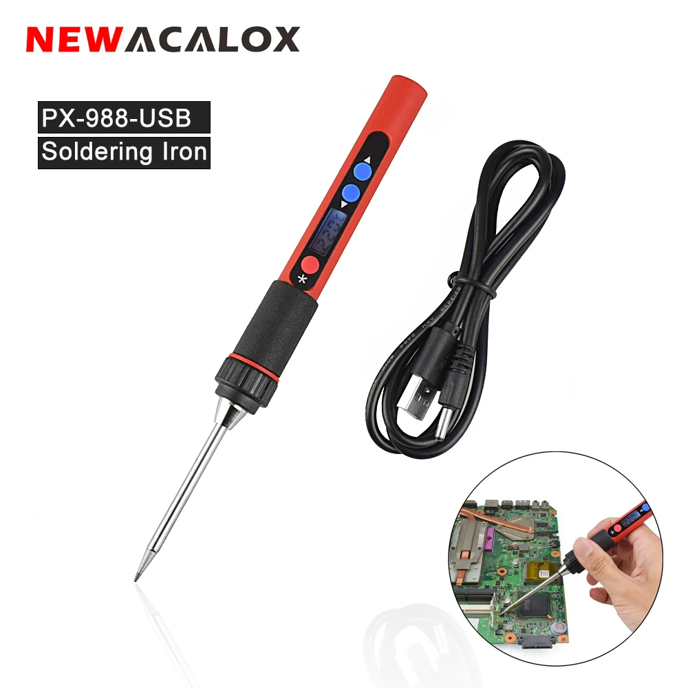 Mini Portable Electric Soldering Iron with Digital Display,Welding Repair Tool 5V 10W wtih USB Port for Laptop,Phone Adapter,Power Bank 