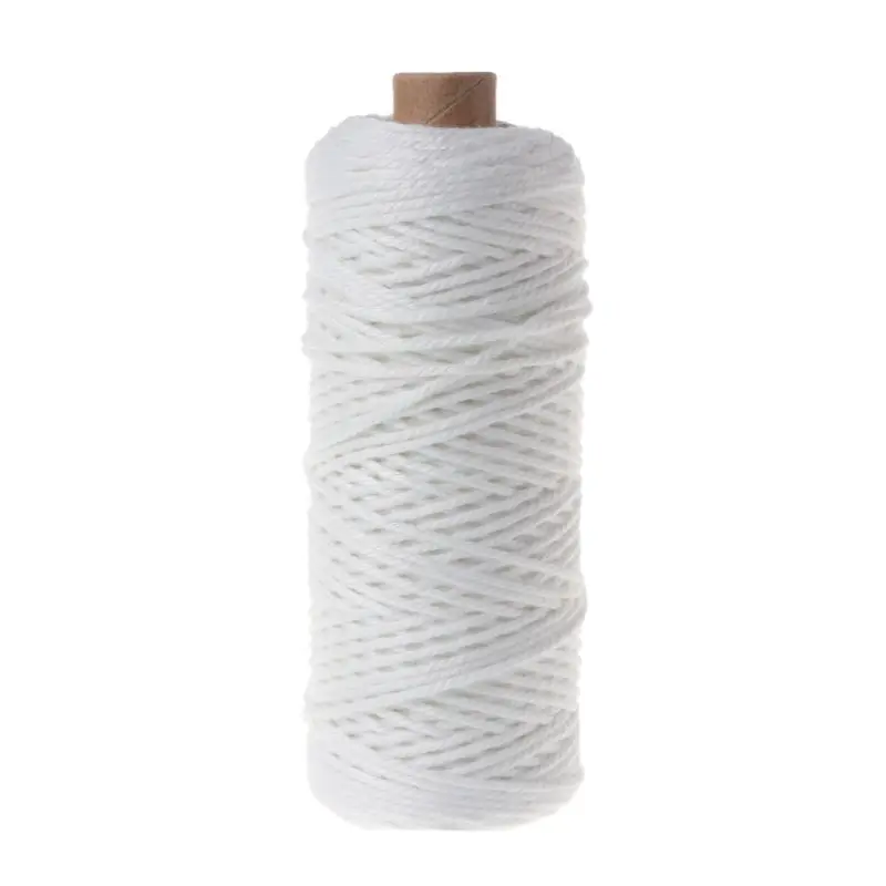 100/200/400 м натуральная плетеная хлопковая веревка Craft макраме ручной строка сделай сам, домашний, декоративный - Цвет: NO.W-21