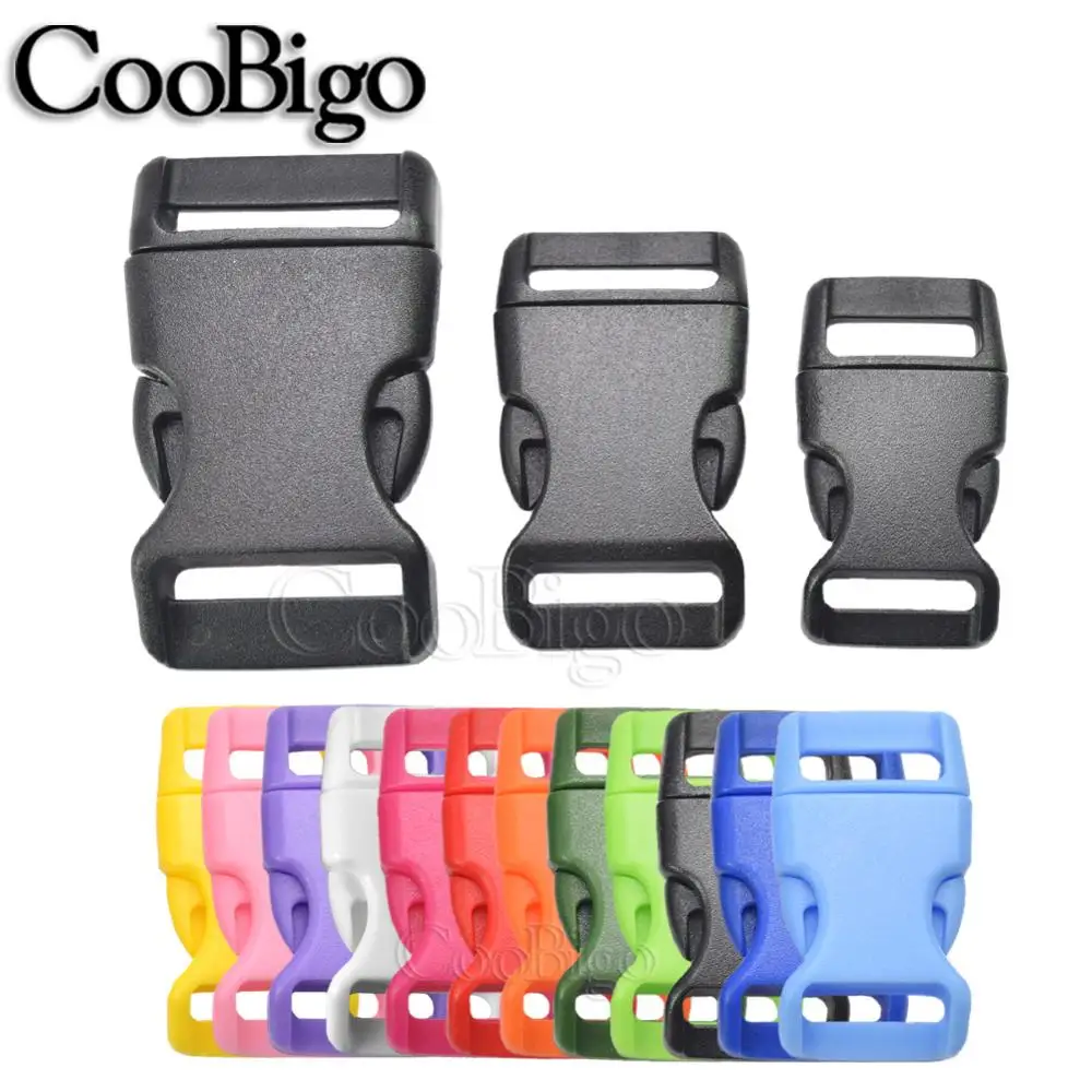 10pcs 5/8&quot 3/4&quot 1&quot Side Release Buckle 550 Paracord Bracelet Curved Backpack Pets Collar Strap Outdoor Camping Accessory | Спорт и