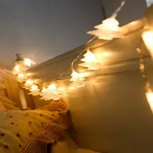 Серебряный медный провод светодиодный гирлянды Тре форма водонепроницаемый праздничное освещение для сказочной рождественской елки Свадебная вечеринка украшения