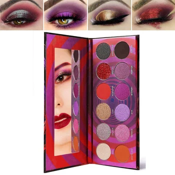 

DE'LANCI 12 Color Plum Eyeshadow Palette Glitter Shimmer Matte Eye Shadow Professional Pigment Cosmetics Makeup Beauty Palette