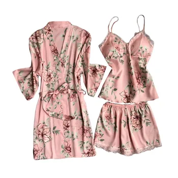 

Sexy Wireless Rimless Pajamas Lace Nightdress Silk Underwear Women Sleepwear Sexy personality fashion Early spring 2020 trend c