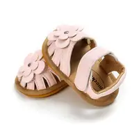KIDSUN Baby Sandals Flower Graden Park Summer Outdoor Hook-Loop Flat Rubber Sole Anti-slip Toddler First Walkers Infant Shoes 2