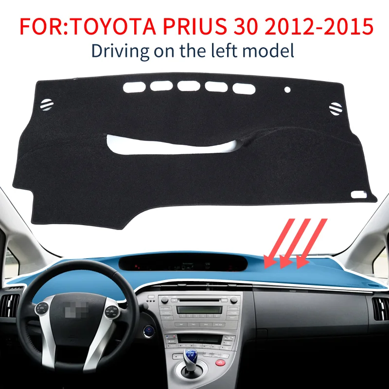 Для Toyota Prius 30 2010~ автомобильный Противоскользящий коврик на приборную панель солнцезащитный коврик аксессуары с покрытием XW30 2011 2012 2013 - Название цвета: Prius 30 MAT  USA