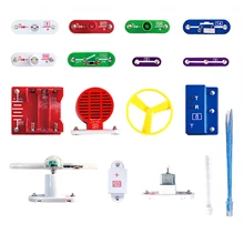 Children'S Assembling Puzzle Toy Electronic Building Blocks Science Experiment Set Colorful Projection Lamp Circuit Assembly Toy