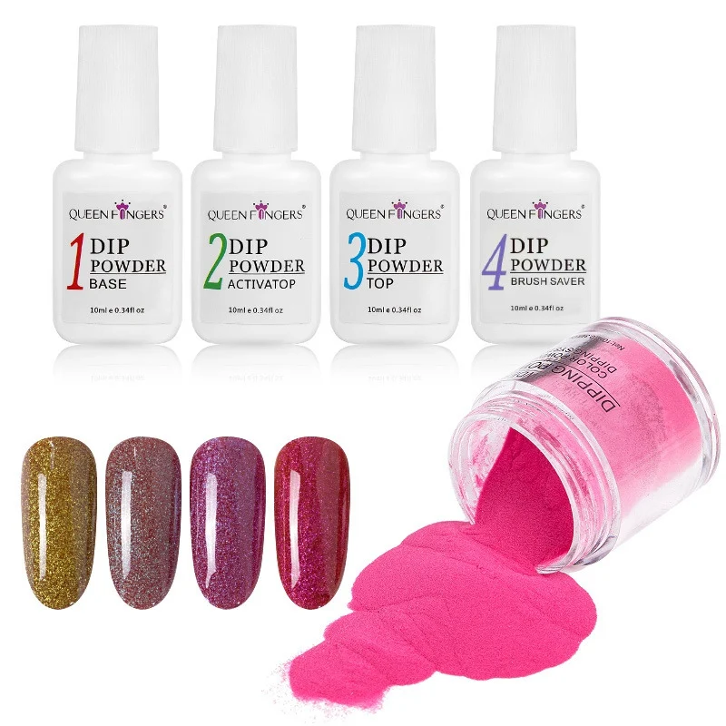 

Dipping Powder Gel Natural Air Dry Activator Base No Need UV Light Nail Powder Gel Nail Art Decoration 01