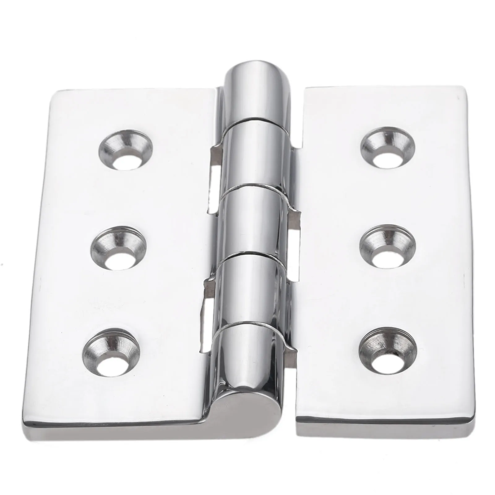 1Pc Marine 304 Stainless Steel Heavy Duty Square Hinge For Rv Yachts Boats Fitting Hardware 100*100*6.3Mm M6 Screw