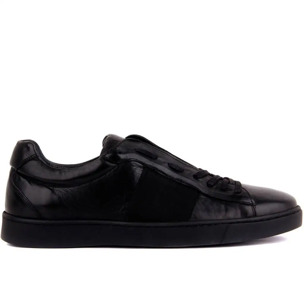 

Sail-Lakers Black Leather Men Sneaker