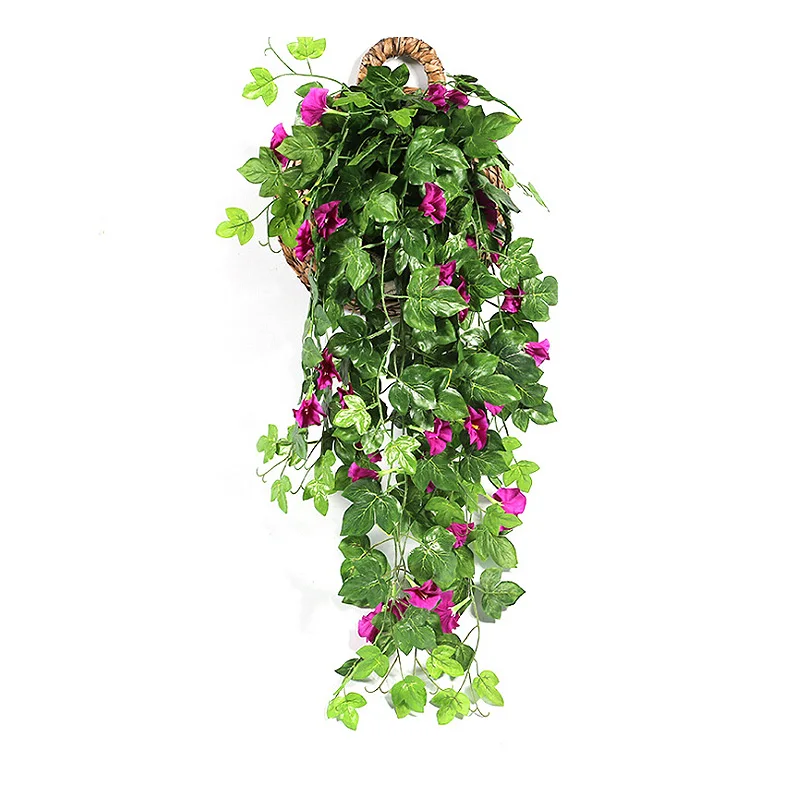 Искусственные подвесные цветы Petunia Висячие Цветы в виде зеленых листьев