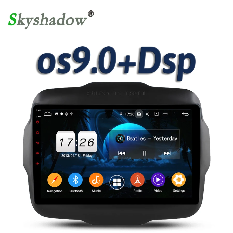 DSP " ips Android 9,0 2 Гб ОЗУ 16 г 4 ядерный автомобильный dvd-плеер gps карта RDS радио wifi Bluetooth 4,2 для Jeep Renegade