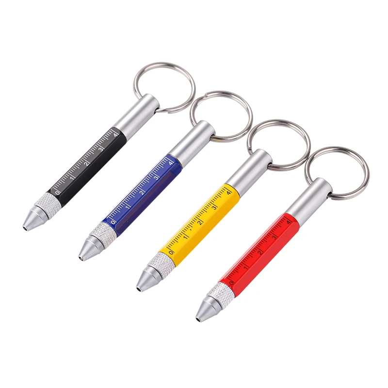 

1PCS Mini Multifunction Ballpoint Pen High Quality Stylus Tool Ball Touch Pen Screwdriver Metal Small Pens Keychain 6 In 1