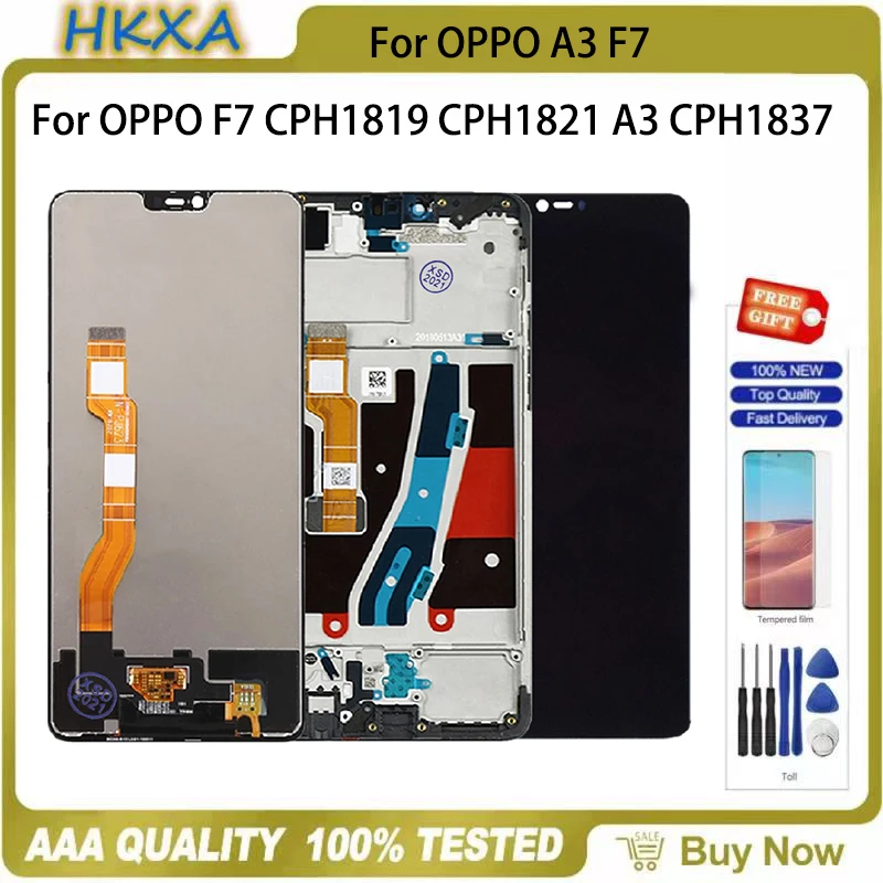 ЖК-дисплей для OPPO A3 F7 с рамкой CPH1819 CPH1821 CPH1837 | Мобильные телефоны и аксессуары