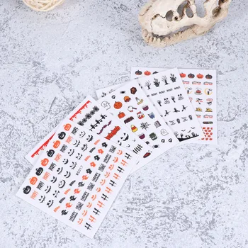 

10pcs Halloween Nail Stickers Premium Exquisite Pretty Nail Stickers Nail Art Sticker Nail Art Decals for Girls