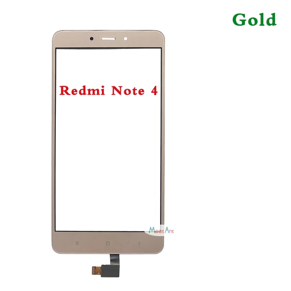 Высокое качество 5,5 ''для Xiaomi Redmi Note 4/Note 4X сенсорный экран дигитайзер сенсор внешняя стеклянная панель объектива Черный Белый Золотой - Цвет: Note4 Gold No Tool