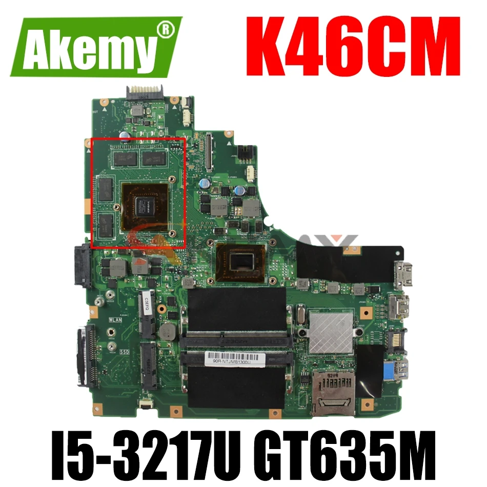 AKEMY K46CM Laptop Motherboard For ASUS K46CB K46C Original Mainboard I5-3217U GT635M | Компьютеры и офис