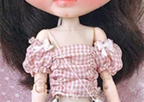 Новые кукла 1/6 брюки blyth клетчатая рубашка ob24 сумка кукольный наряд(Fit blyth, ob24, pullip, azone, licca, ICY, кукла 1/6 - Цвет: pink plaid shirt