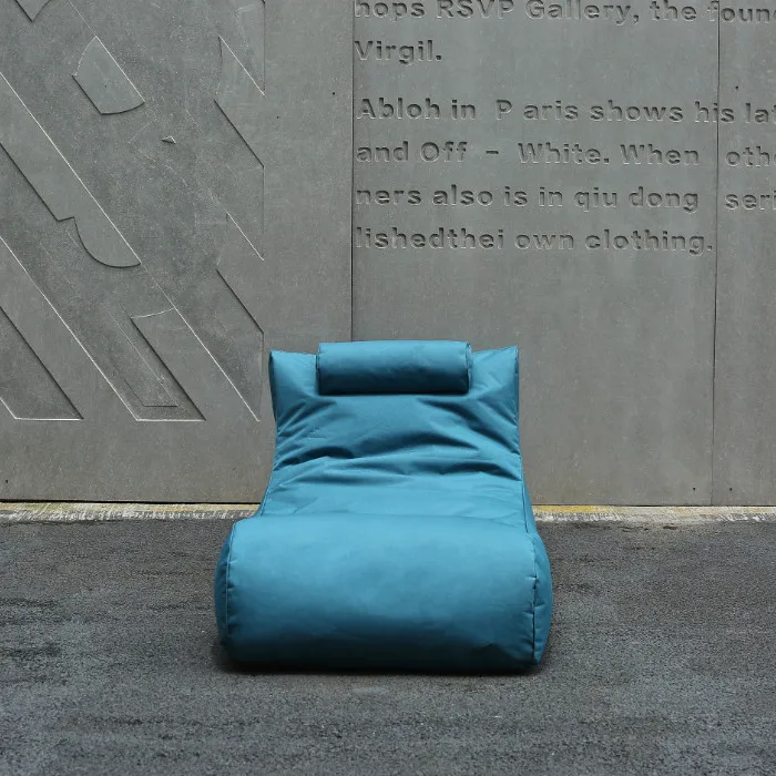 Waterproof lazy bean bag sofa outdoor bean bag L shape folding beanbag sofa cover only