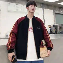 UYUK Осенняя Корейская версия тренда Бейсбольный воротник сшивание повседневные большие удобные куртки с карманами одежда в стиле хип-хоп