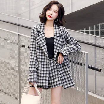 

Women's suit women 2020 spring and summer new fashion temperament blazer shorts two-piece casual wild was thin clothes set