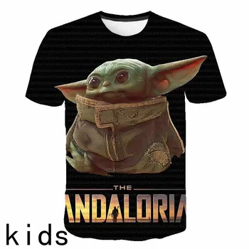 

Mandalorian T shirt Men Women Lovely Baby Yoda Shirt Fashion Short Sleeved 3D graphic Custom Tshirt Printed Pattern Men Clothing