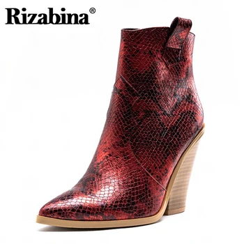 

Rizabina Ankle Boots Women Thick Fur Warm Fashion Shoes Women High Heels Short Botas Office Ladies Footwear Plus Size 33-46