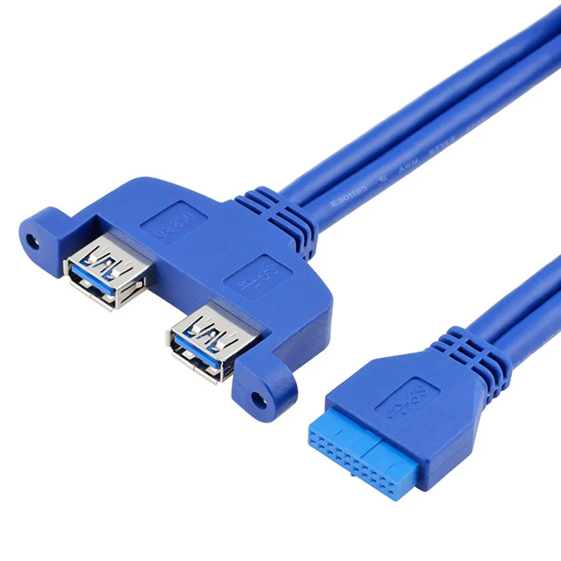 Внутренняя 2 контактная розетка USB 3 0 для монтажа на материнскую плату 20 контактный кабель с