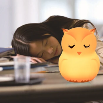 

Owl Remote Control Color-Changing Silicone Lamp Remote Control Color-Changing Silicone Lamp Indoor Night Light USB Light